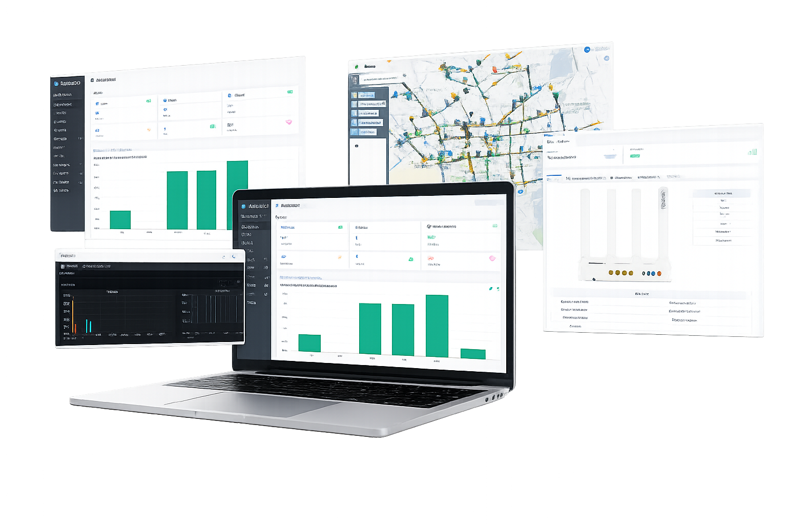 Mapa interactivo de red FTTH en AdminOLT